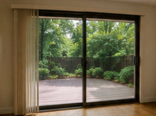 Old sliding patio door